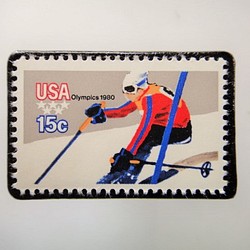 アメリカ　オリンピック切手ブローチ 3736 1枚目の画像
