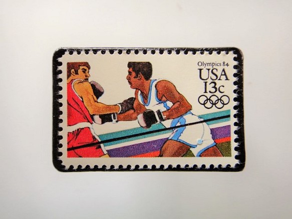 アメリカ　オリンピック切手ブローチ 3742