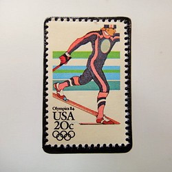 アメリカ　オリンピック切手ブローチ 3751 1枚目の画像