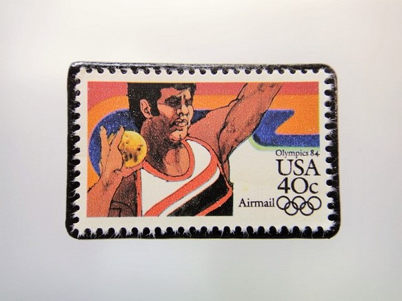 アメリカ　オリンピック切手ブローチ 3764 1枚目の画像