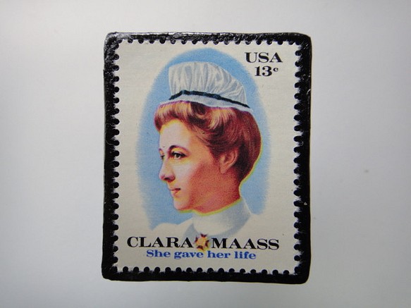 アメリカ　切手ブローチ 3783 1枚目の画像