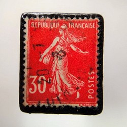 法國1906-34“人們播種”郵票胸針3925 第1張的照片