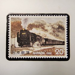 日本　 鉄道切手ブローチ 3953 1枚目の画像