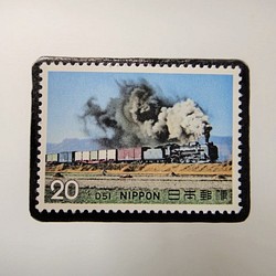 日本　 鉄道切手ブローチ 3955 1枚目の画像