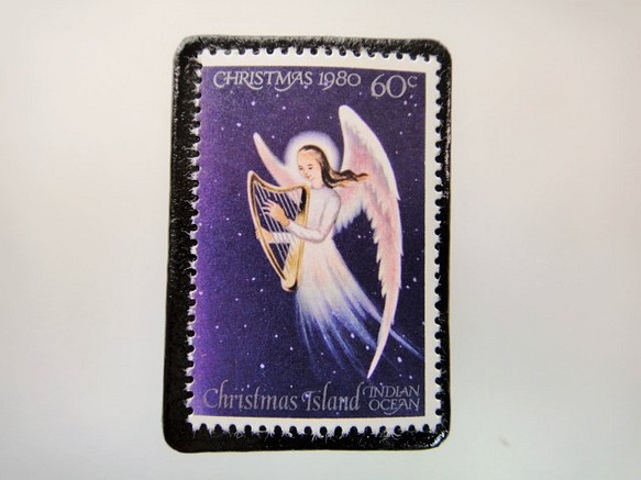 聖誕島聖誕郵票胸針4075 第1張的照片