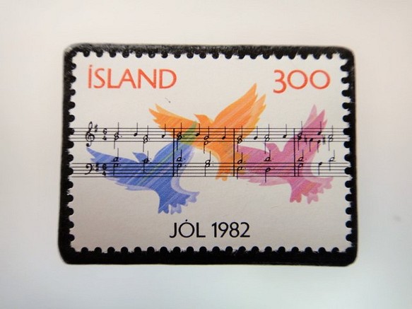 冰島聖誕郵票胸針4116 第1張的照片