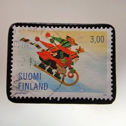 芬蘭聖誕郵票胸針4277 第1張的照片