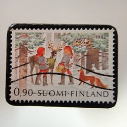 芬蘭聖誕郵票胸針4283 第1張的照片