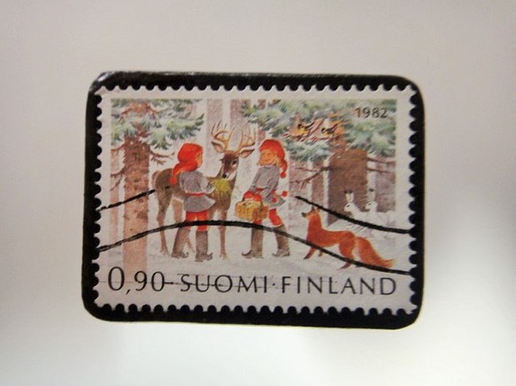 芬蘭聖誕郵票胸針4283 第1張的照片