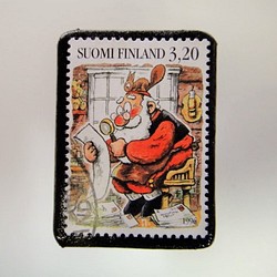 芬蘭聖誕郵票胸針4294 第1張的照片
