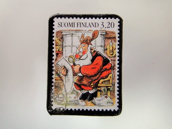 芬蘭聖誕郵票胸針4294 第1張的照片