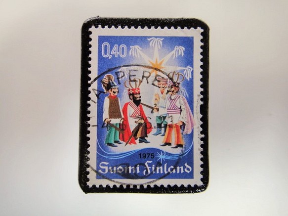 芬蘭聖誕郵票胸針4304 第1張的照片