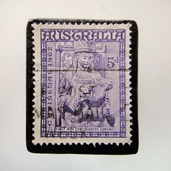 オーストラリア　クリスマス切手ブローチ 4310 1枚目の画像