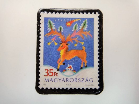 匈牙利聖誕郵票胸針4356 第1張的照片