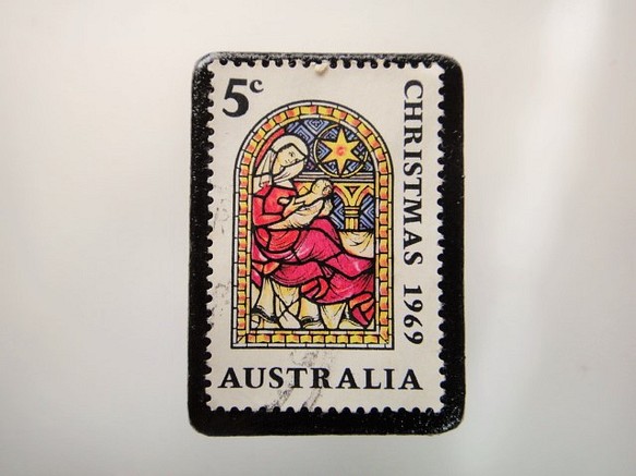 オーストラリア 最大82％オフ！ クリスマス切手ブローチ セットアップ 4383