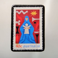 澳大利亞聖誕郵票胸針4393 第1張的照片