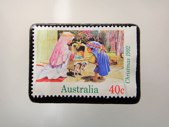 澳大利亞聖誕郵票胸針4400 第1張的照片