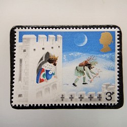 イギリス　クリスマス切手ブローチ 4405 1枚目の画像