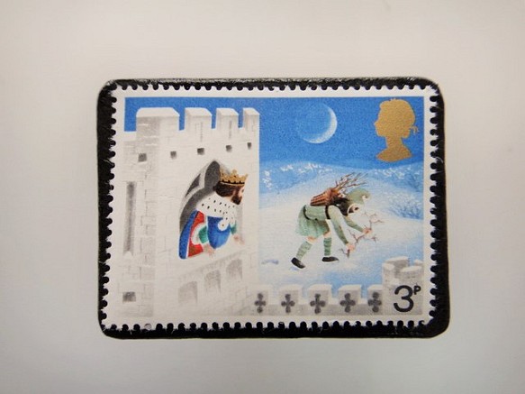 イギリス　クリスマス切手ブローチ 4405 1枚目の画像