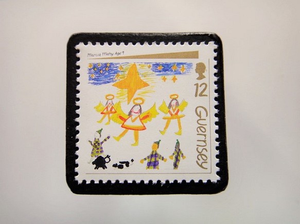 根西島聖誕郵票胸針4469 第1張的照片