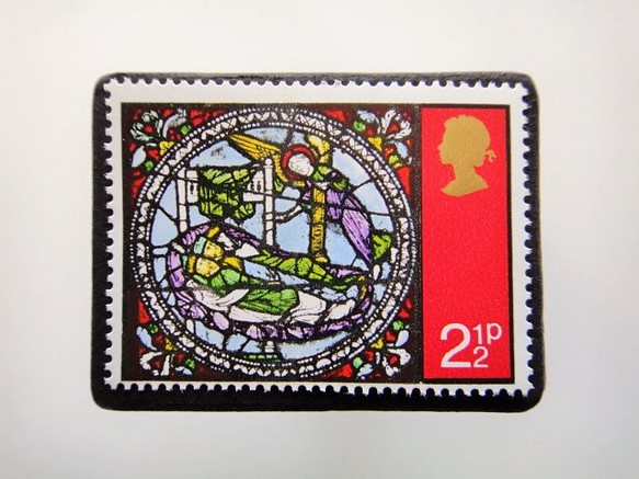 英國聖誕郵票胸針4495 第1張的照片