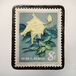 中國玫瑰郵票胸針4617 第1張的照片