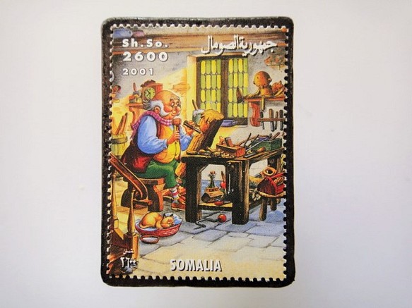 ソマリア　ピノキオ切手ブローチ4622 1枚目の画像