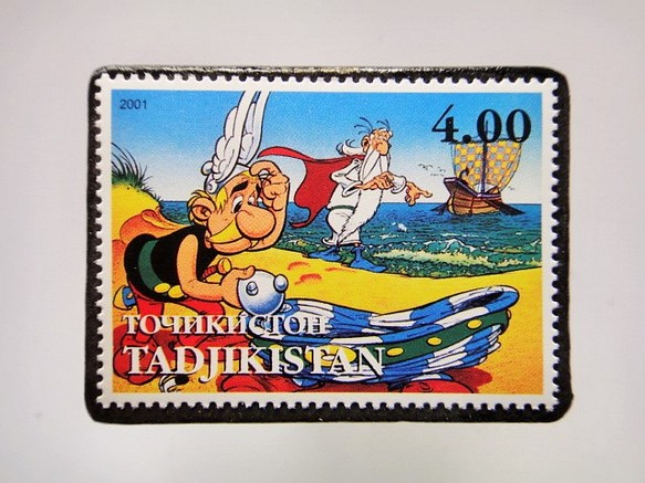 タジキスタン　切手ブローチ4652 1枚目の画像