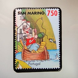 聖馬力諾世界城市（葡萄牙）郵票胸針4884 第1張的照片