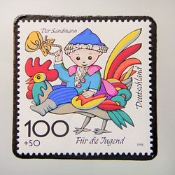 ドイツ　クリスマス切手ブローチ　4909 1枚目の画像