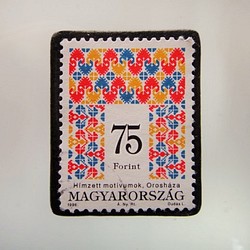 匈牙利刺繡郵票胸針4997 第1張的照片