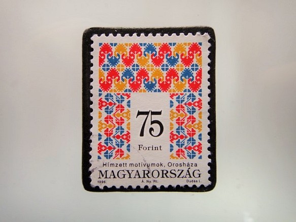 匈牙利刺繡郵票胸針4997 第1張的照片