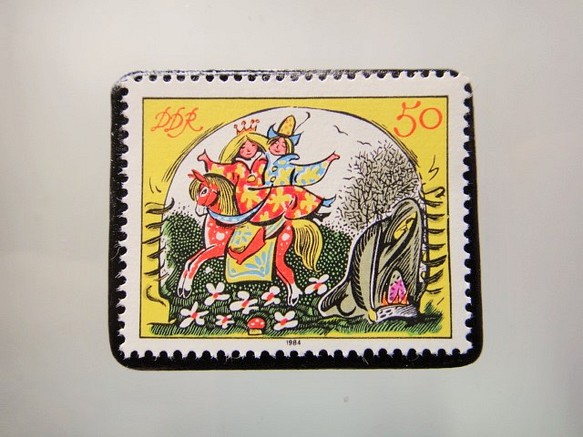 ドイツ　童話切手ブローチ5119 1枚目の画像