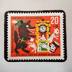 ドイツ　童話切手ブローチ　5150 1枚目の画像