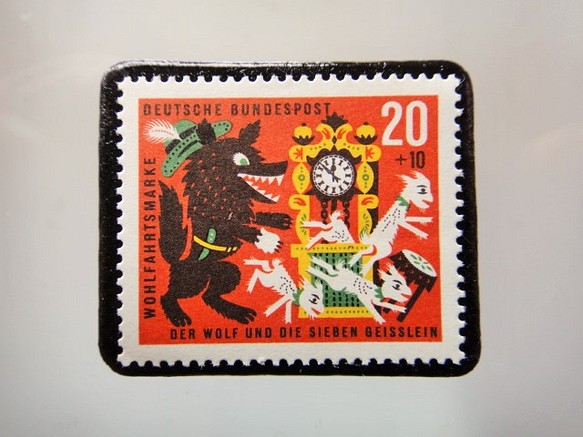 ドイツ　童話切手ブローチ　5150 1枚目の画像