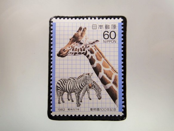 日本動物郵票胸針5241 第1張的照片