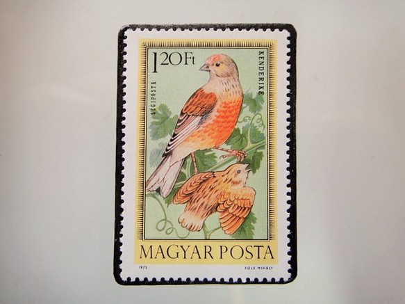 匈牙利鳥郵票胸針5279 第1張的照片