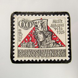 チェコスロバキア　切手ブローチ5356 1枚目の画像