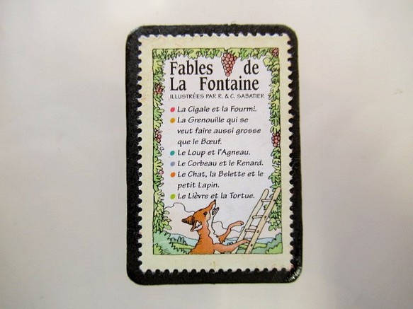フランス　童話切手ブローチ5406 1枚目の画像