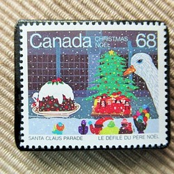 カナダ　クリスマス切手ブローチ 5758 1枚目の画像