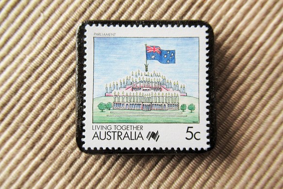 超格安価格 オーストラリア 切手ブローチ 6377 決算特価商品
