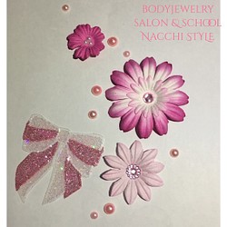 ブライダルフェア展示品の為お安く ボディジュエリーシール ウェディング 結婚式 マタニティフォト お色直し ピンク 1枚目の画像