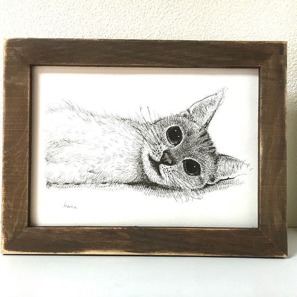 猫の似顔絵オーダー ボールペン画 絵画 Kana 通販 Creema クリーマ ハンドメイド 手作り クラフト作品の販売サイト