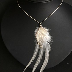 Silver 淡水パールの天使の羽根チャーム(チャームのみ) 1枚目の画像