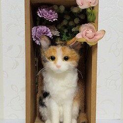 幸福の青い猫!?羊毛フェルトの猫ちゃん 羊毛フェルト パステルミケ