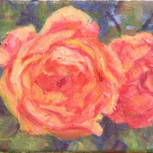 想…二輪の薔薇」 油絵です。 絵画 KUMI &YUKI 通販｜Creema(クリーマ)