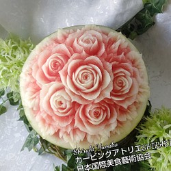 フルーツカービング 薔薇 プレゼント ギフト 母の日 ウェルカムボード