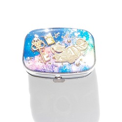彩虹色星系chusa貓仙境藥盒（帶鏡子） 第1張的照片