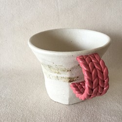 [即時交付可能]編織藏杯珊瑚粉紅色 第1張的照片