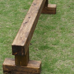 子供ベンチ　木製　平均台 無垢材　一本橋　オイルスティン　腰掛 1枚目の画像